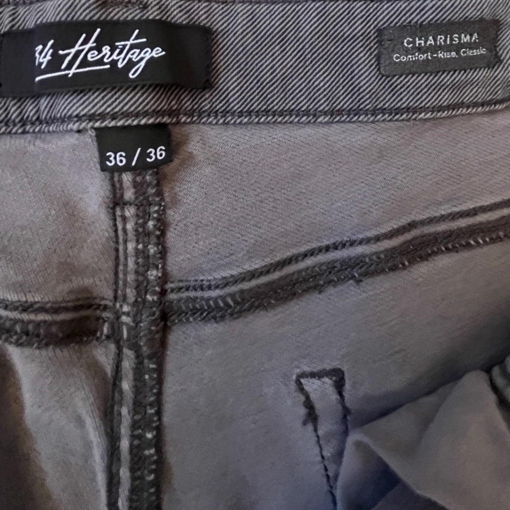 34‎ Heritage Charisma Comfort Rise Classic Straight Leg Pants Gray 36x36 - Picture 7 of 7